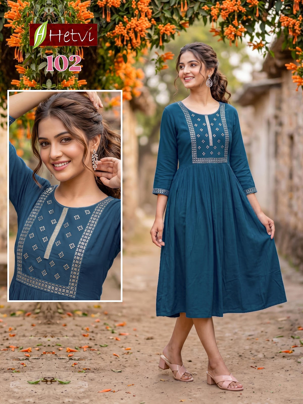 Vanita Hetvi Reyon Anarkali Kurtis Wholesale