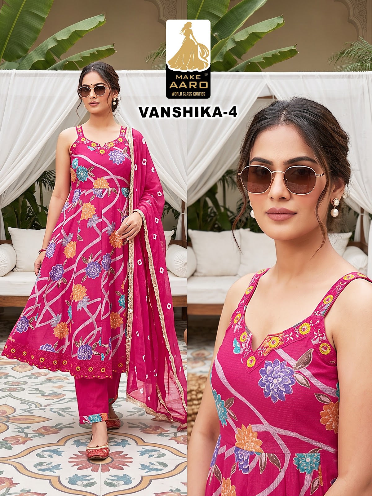 Vanshika Make Aaro Vatican Readymade Anarkali Suits Wholesale Price
