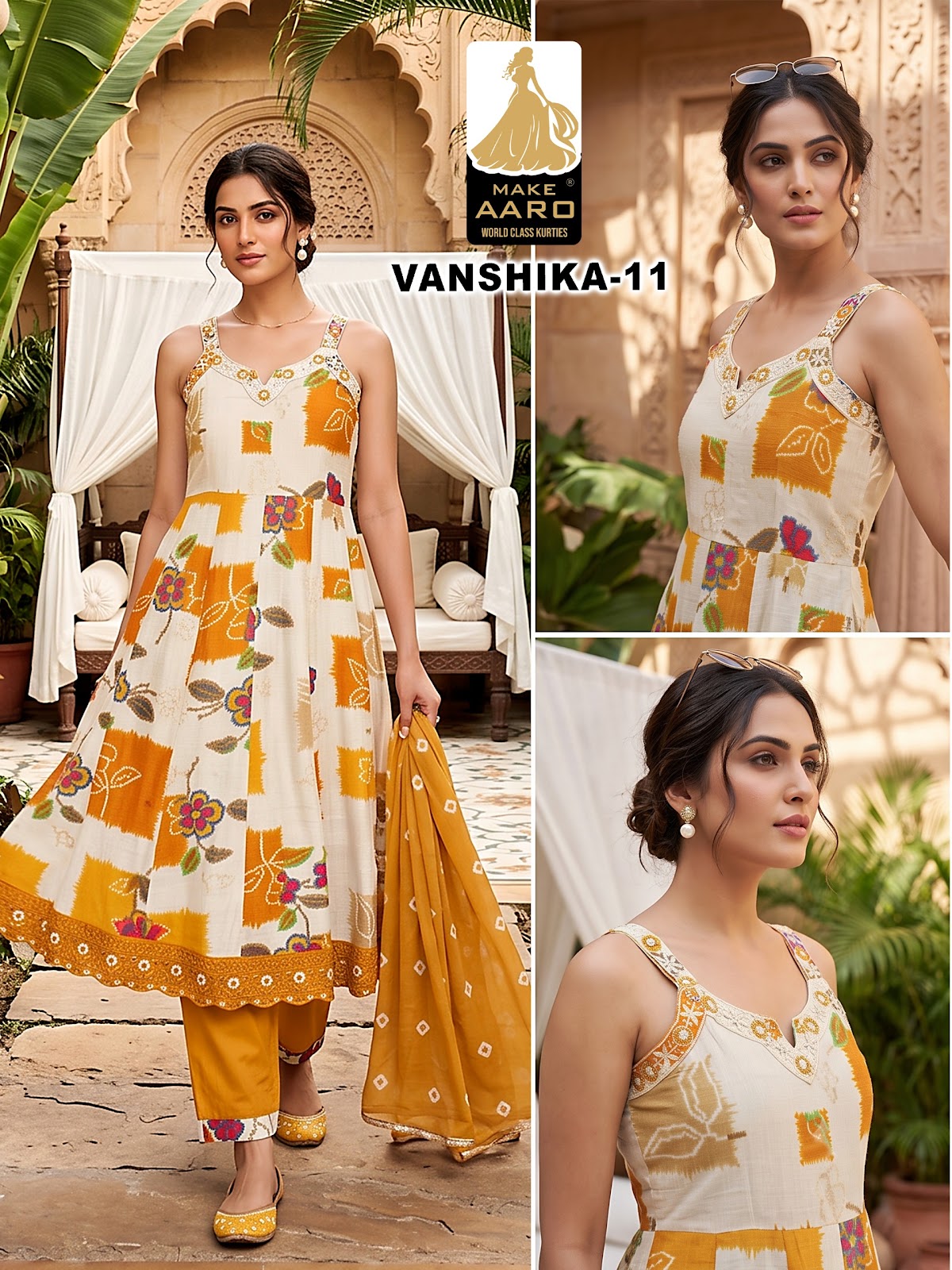 Vanshika Make Aaro Vatican Readymade Anarkali Suits Wholesale Price