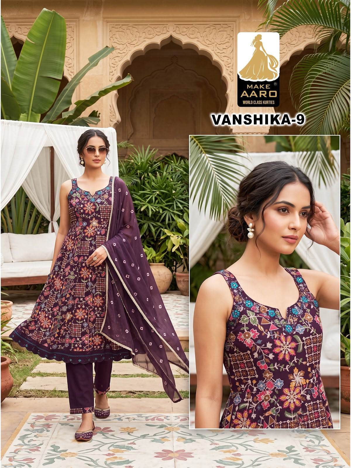 Vanshika Make Aaro Vatican Readymade Anarkali Suits Wholesale Price