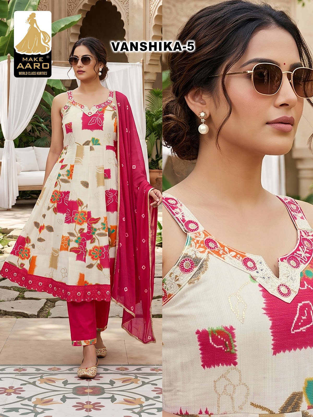 Vanshika Make Aaro Vatican Readymade Anarkali Suits Wholesale Price