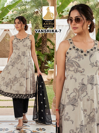 Vanshika Make Aaro Vatican Readymade Anarkali Suits Wholesale Price