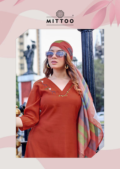 Vanshika Mittoo Roman Silk Readymade Plazzo Style Suits Exporter India