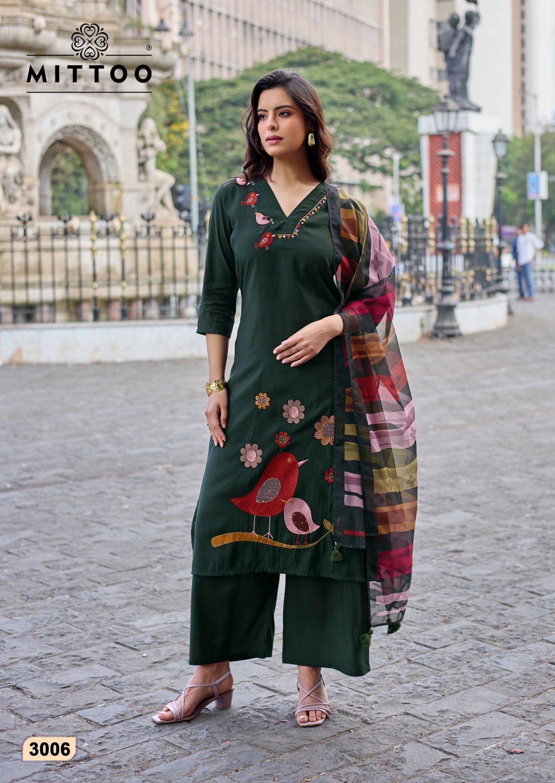 Vanshika Mittoo Roman Silk Readymade Plazzo Style Suits Exporter India