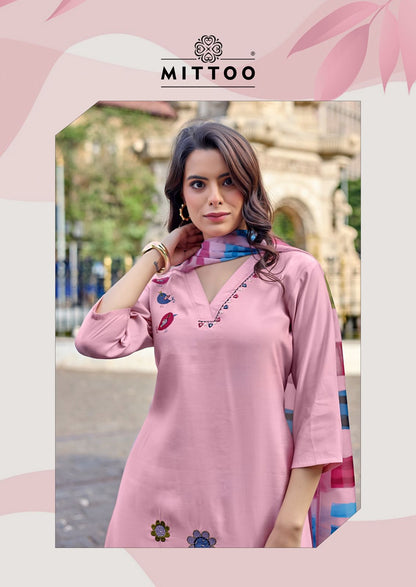 Vanshika Mittoo Roman Silk Readymade Plazzo Style Suits Exporter India