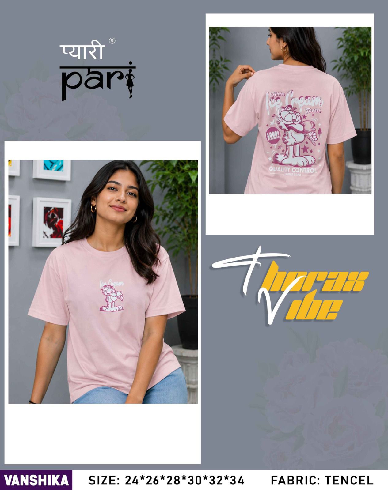 Vanshika Pyari Pari Lycra Tencil Girls Top Supplier India