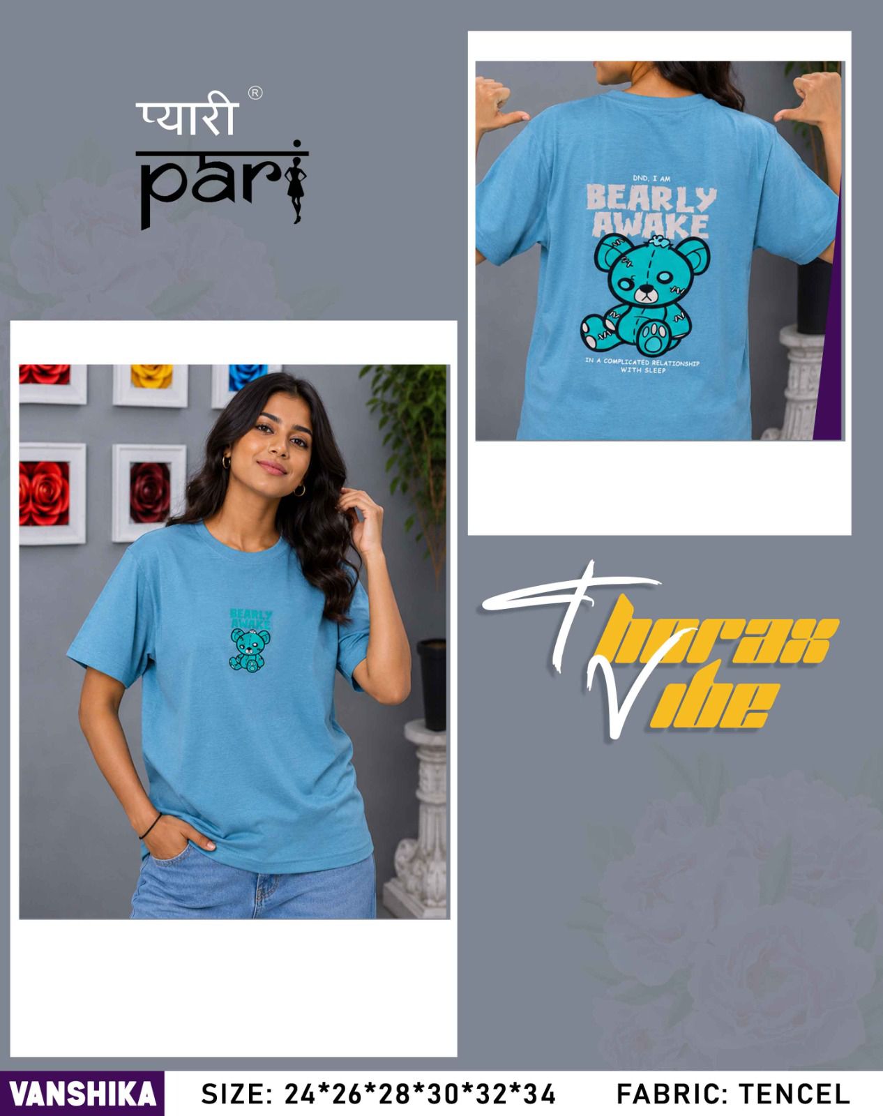 Vanshika Pyari Pari Lycra Tencil Girls Top Supplier India