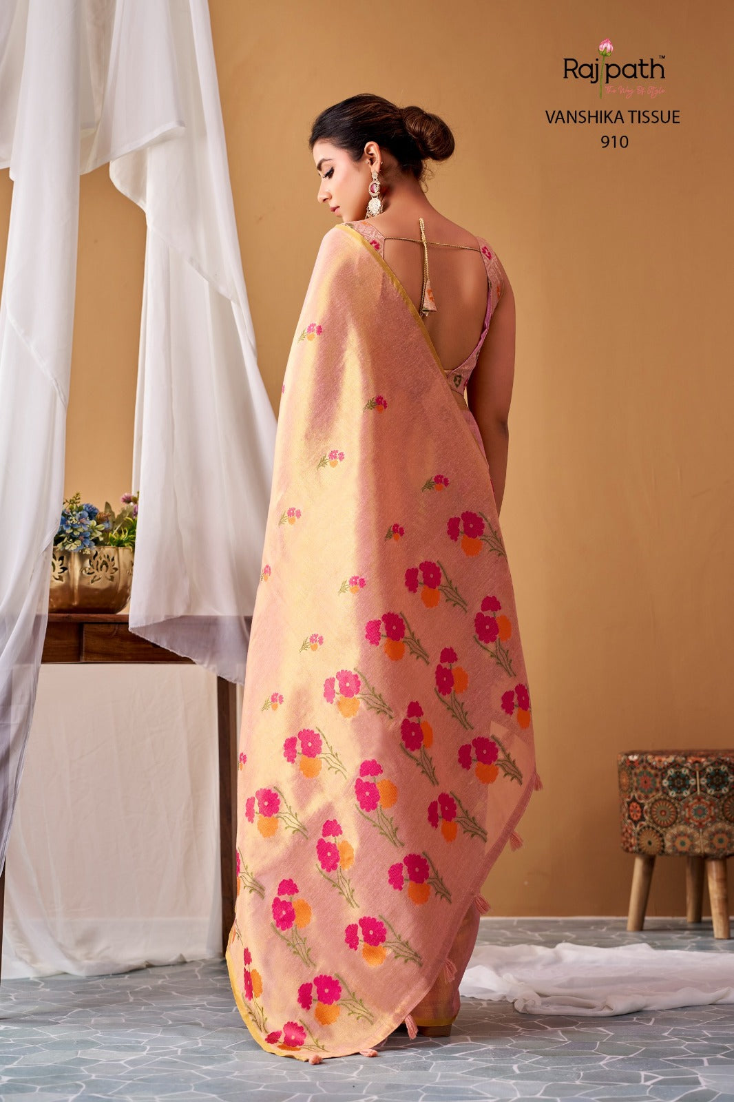 Vanshika Rajpath Tissue Silk Sarees Exporter Ahmedabad
