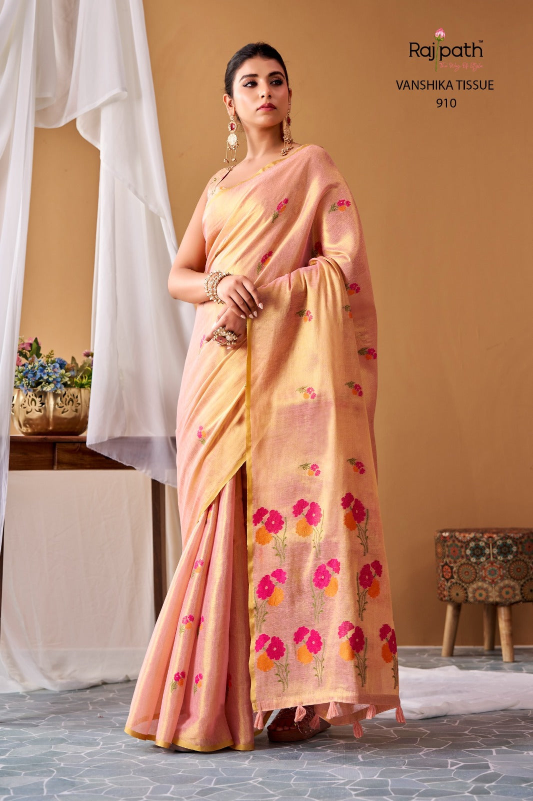 Vanshika Rajpath Tissue Silk Sarees Exporter Ahmedabad