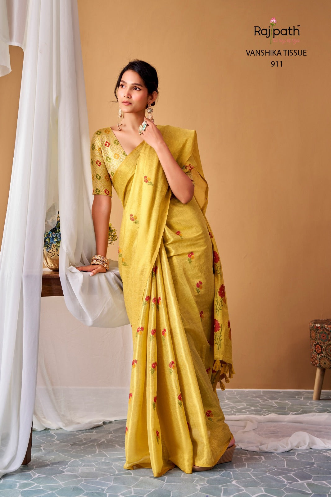 Vanshika Rajpath Tissue Silk Sarees Exporter Ahmedabad