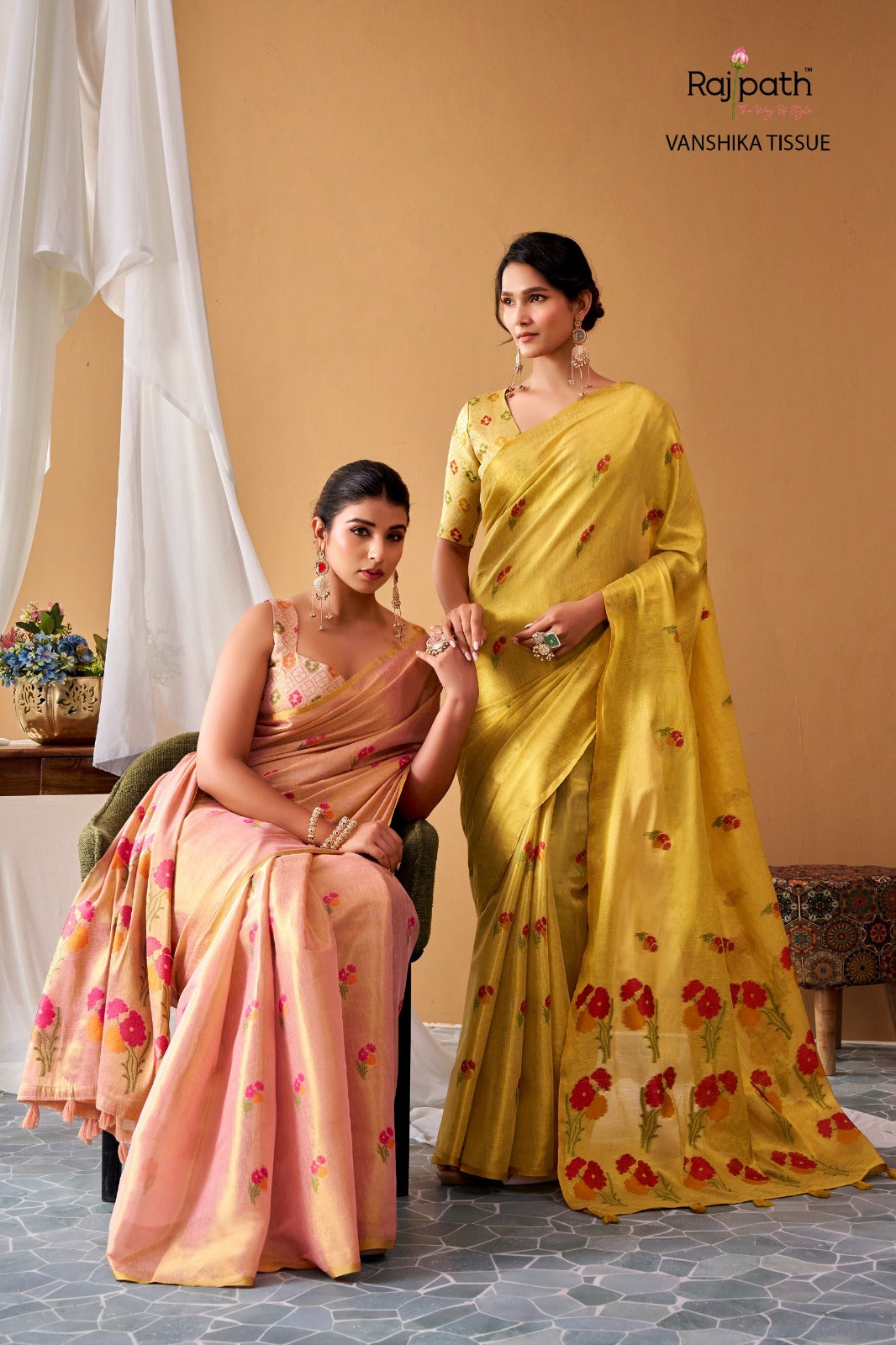 Vanshika Rajpath Tissue Silk Sarees Exporter Ahmedabad