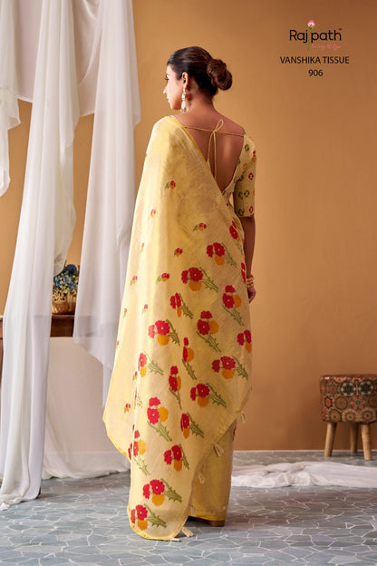 Vanshika Rajpath Tissue Silk Sarees Exporter Ahmedabad