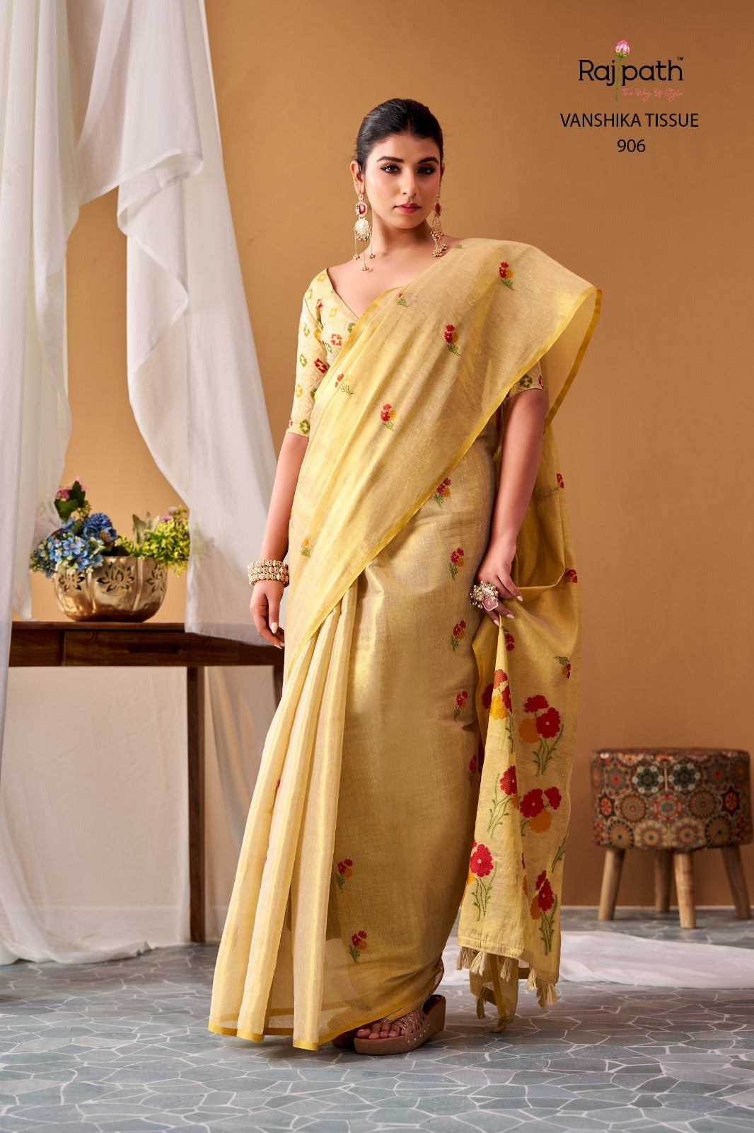 Vanshika Rajpath Tissue Silk Sarees Exporter Ahmedabad