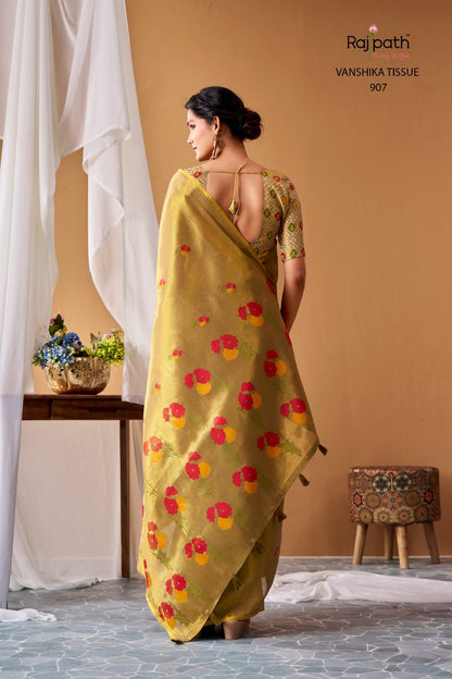 Vanshika Rajpath Tissue Silk Sarees Exporter Ahmedabad