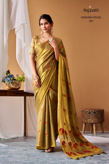 Vanshika Rajpath Tissue Silk Sarees Exporter Ahmedabad