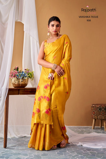 Vanshika Rajpath Tissue Silk Sarees Exporter Ahmedabad