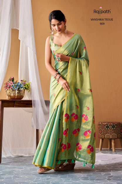 Vanshika Rajpath Tissue Silk Sarees Exporter Ahmedabad