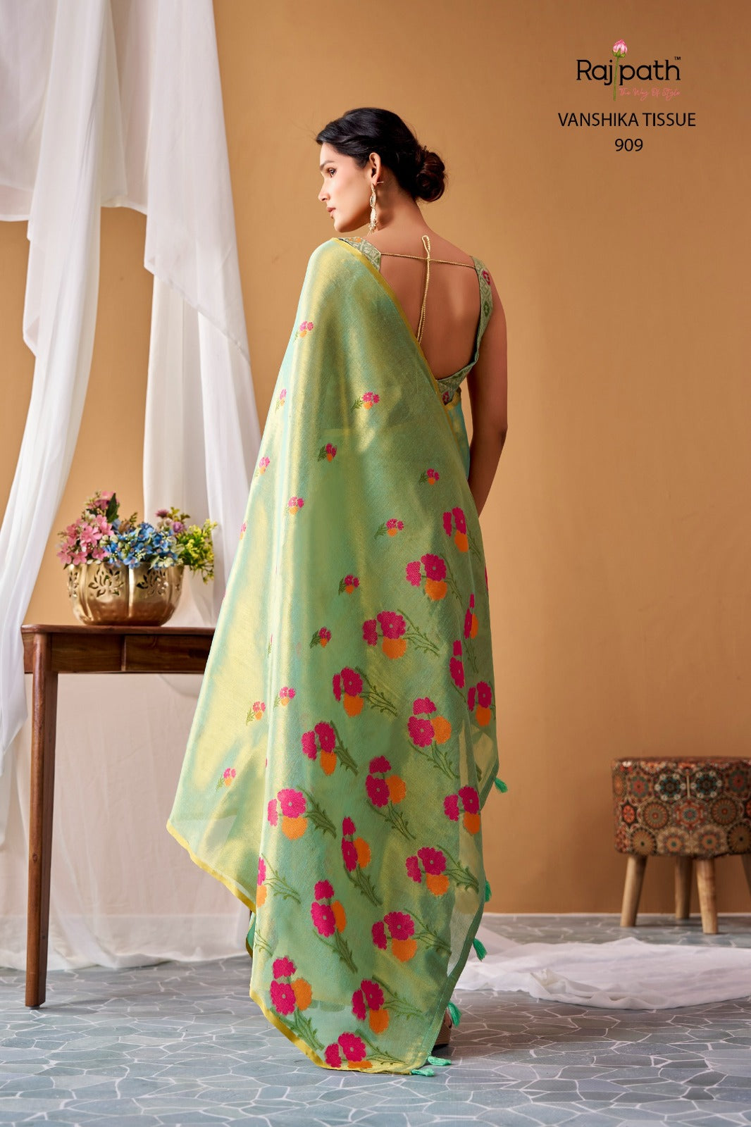Vanshika Rajpath Tissue Silk Sarees Exporter Ahmedabad