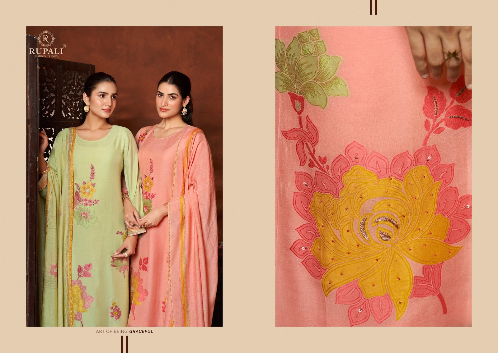 Vanshika Rupali Viscose Muslin Pant Style Suits Supplier Ahmedabad