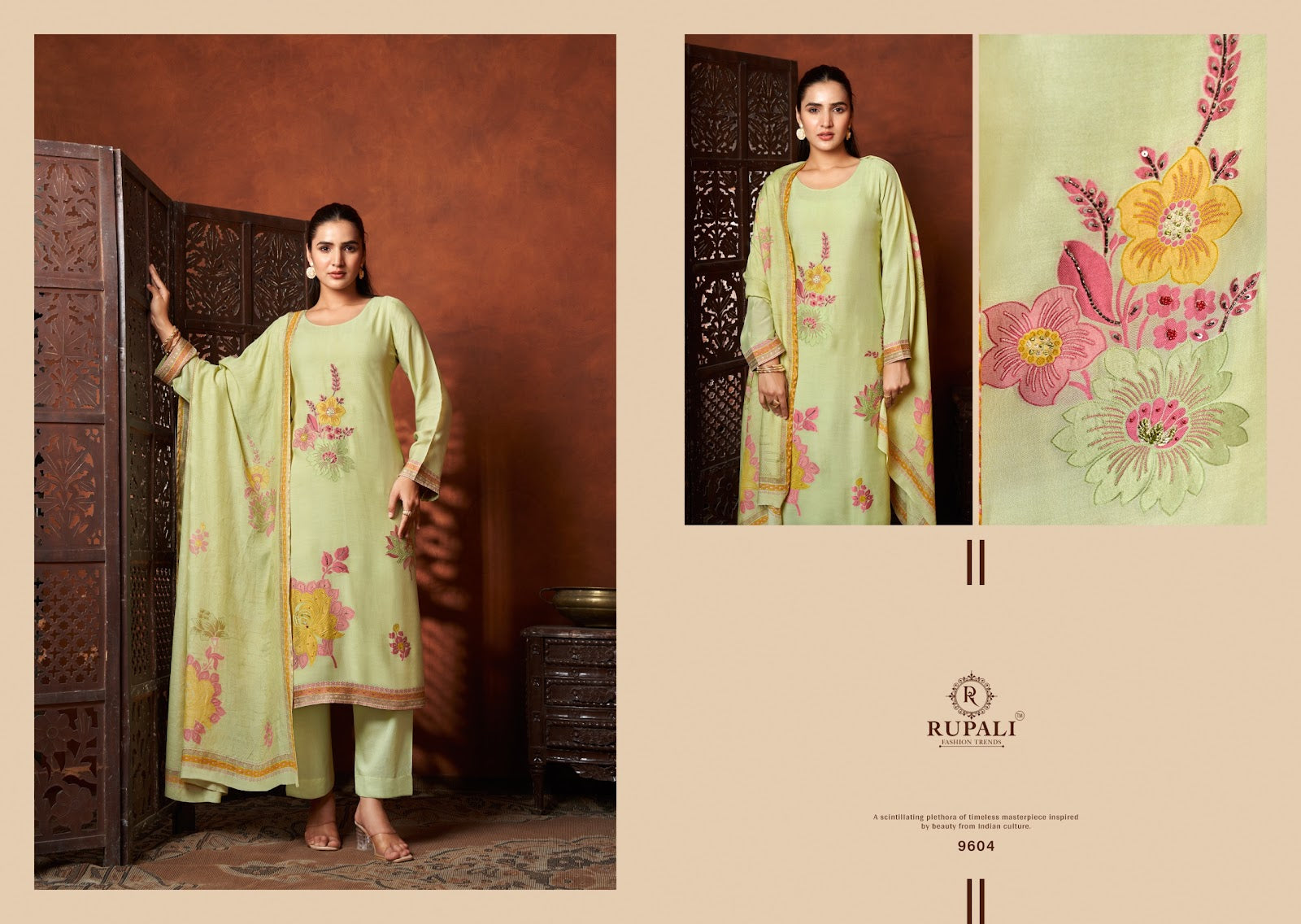 Vanshika Rupali Viscose Muslin Pant Style Suits Supplier Ahmedabad