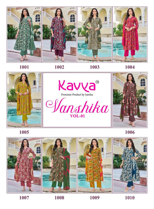 Vanshika Vol 1 Kavya Vetican Readymade Pant Style Suits Manufacturer Gujarat
