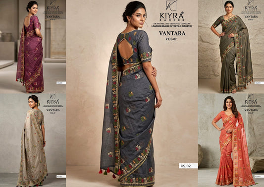 Vantara Vol 7 Kiyra Khadi Silk Sarees Supplier