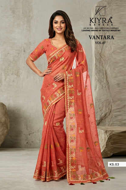 Vantara Vol 7 Kiyra Khadi Silk Sarees Supplier