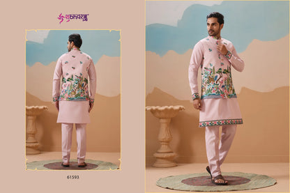 Vantara With Koti Shubhvastra Viscose Silk Mens Kurta Pajama Supplier Ahmedabad