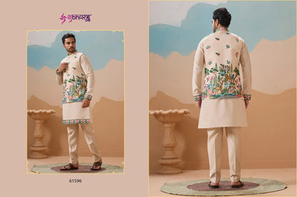 Vantara With Koti Shubhvastra Viscose Silk Mens Kurta Pajama Supplier Ahmedabad
