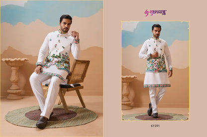 Vantara With Koti Shubhvastra Viscose Silk Mens Kurta Pajama Supplier Ahmedabad