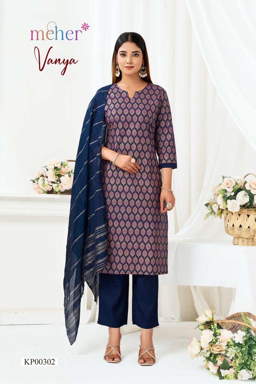 Vanya Meher Vertican Readymade Pant Style Suits Exporter Gujarat
