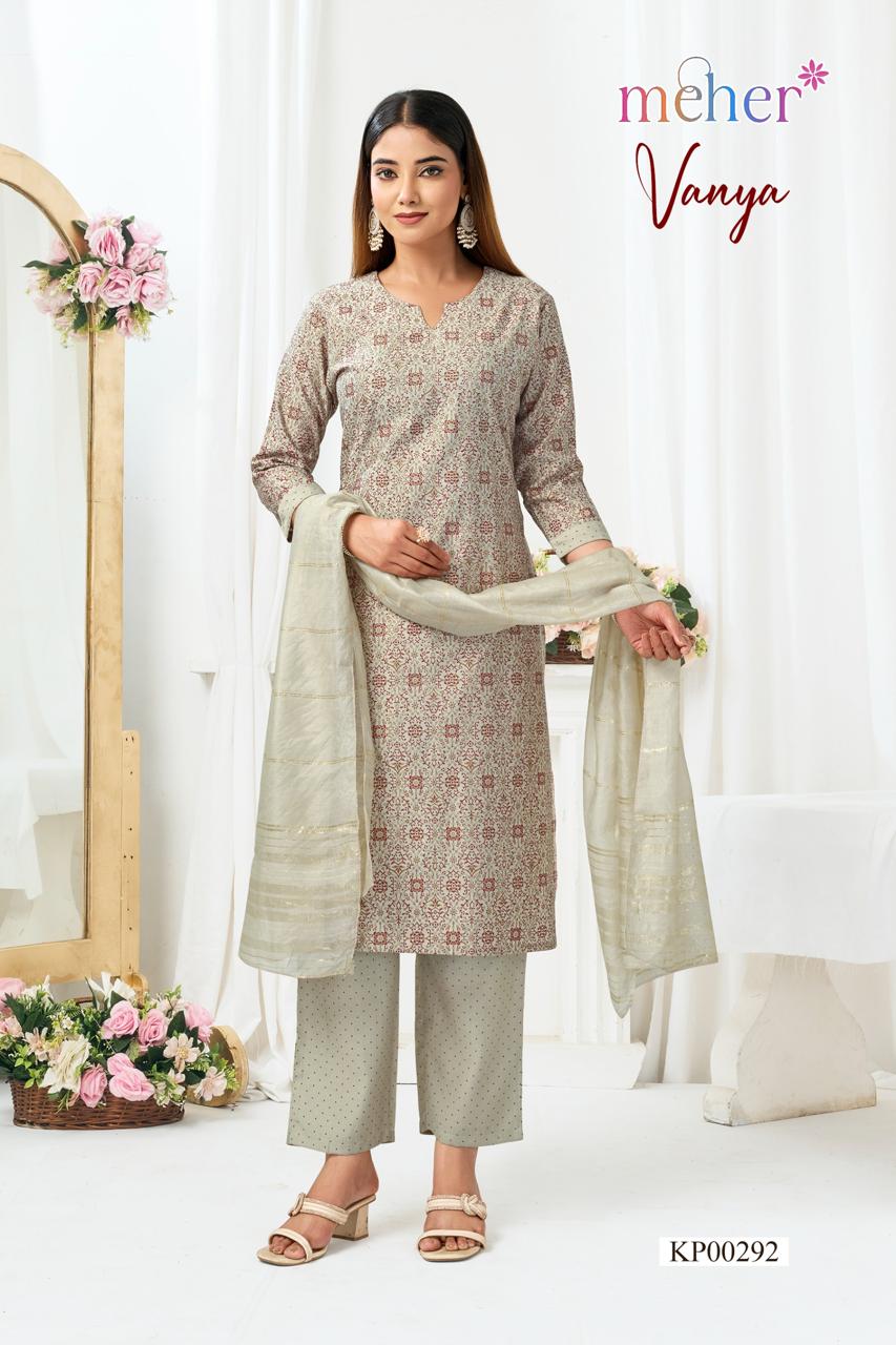 Vanya Meher Vertican Readymade Pant Style Suits Exporter Gujarat