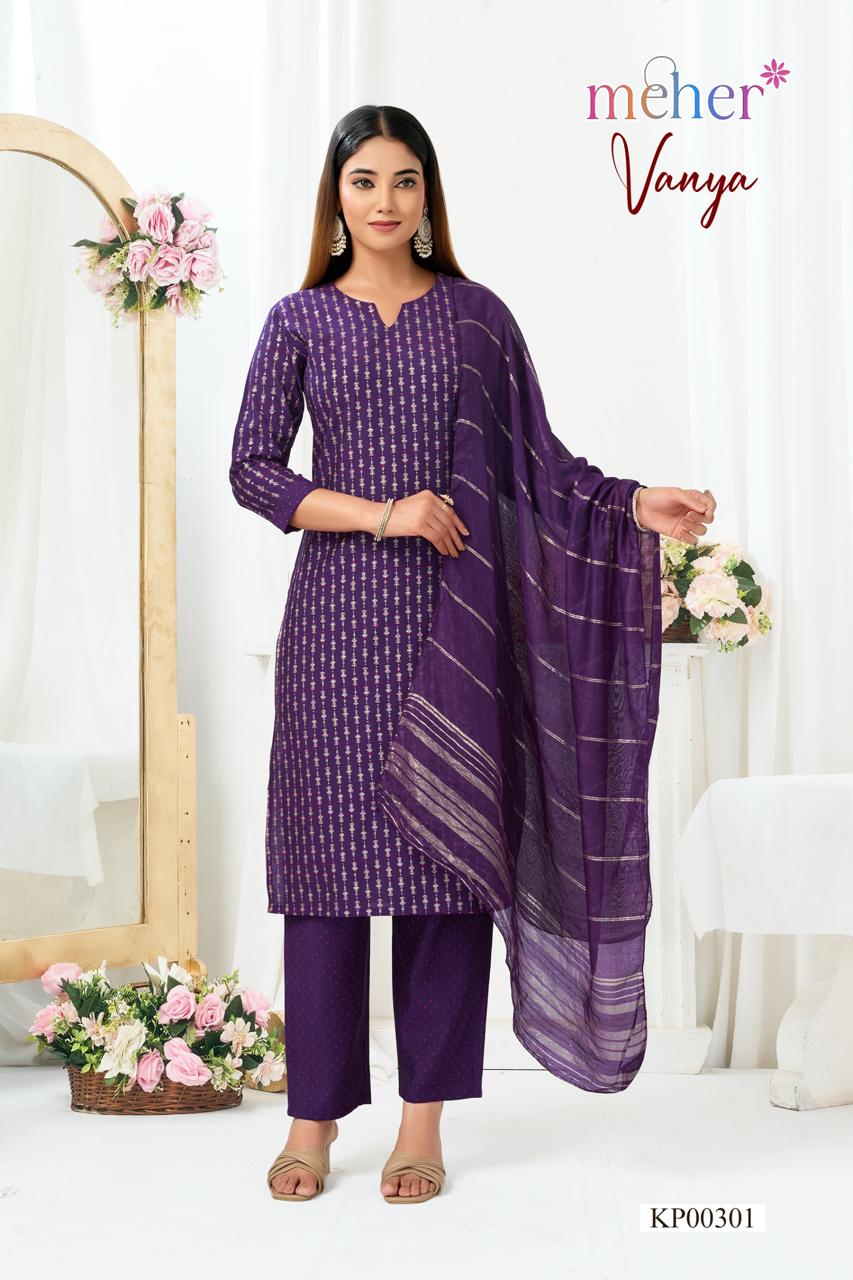 Vanya Meher Vertican Readymade Pant Style Suits Exporter Gujarat