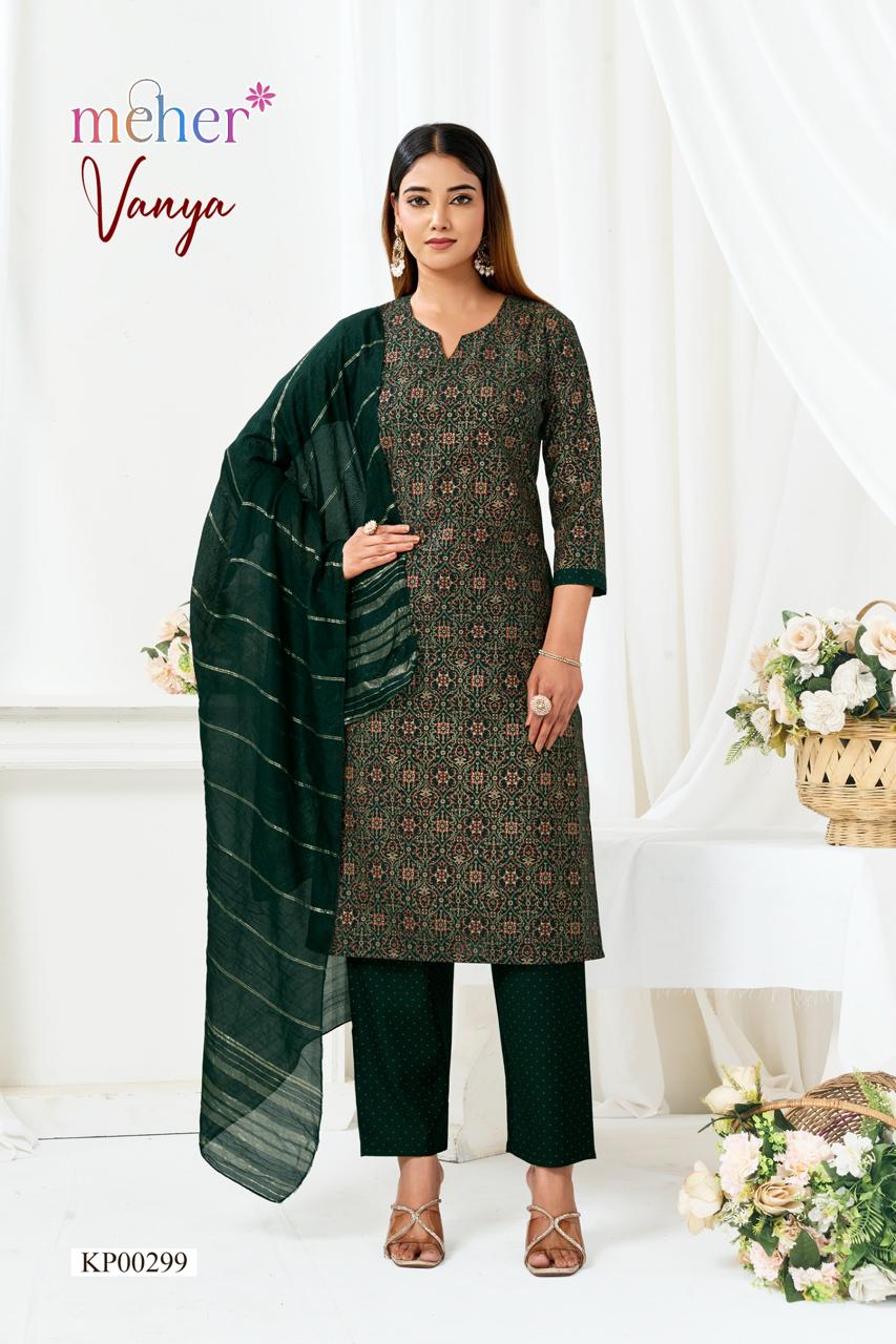 Vanya Meher Vertican Readymade Pant Style Suits Exporter Gujarat