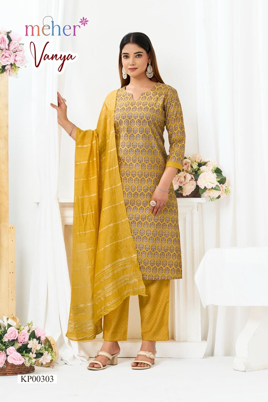 Vanya Meher Vertican Readymade Pant Style Suits Exporter Gujarat