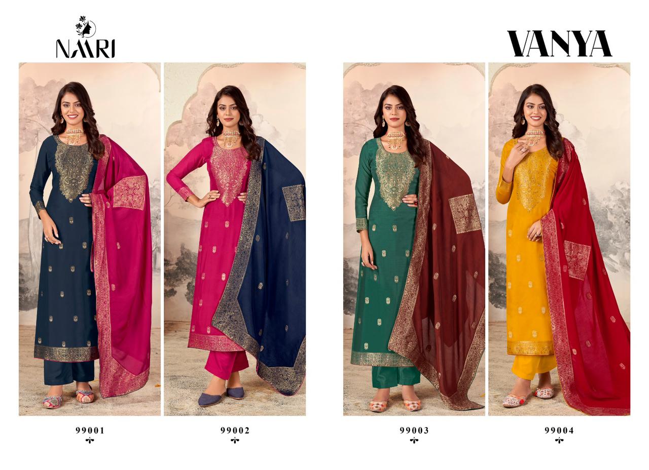 Vanya Naari Muslin Jacquard Salwar Suits Exporter Gujarat