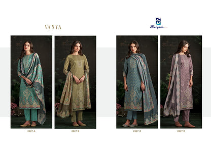 Vanya Sargam Prints Pure Bemberg Pant Style Suits Wholesaler India