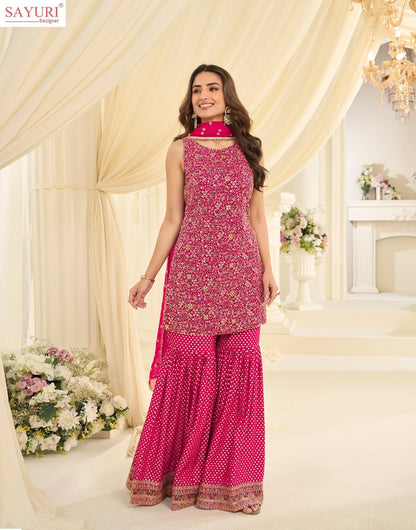 Vanya Sayuri Georgette Readymade Sharara Suits Supplier Gujarat