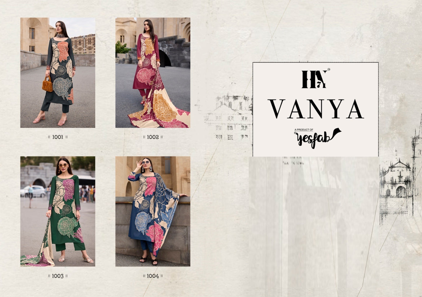 Vanya Yesfab Wool Pashmina Suits Wholesaler Ahmedabad