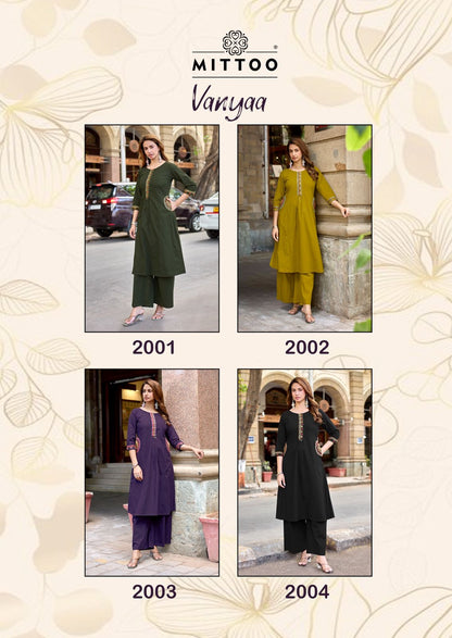 Vanyaa Mittoo Dhabu Cotton Kurti Plazzo Set Manufacturer Ahmedabad