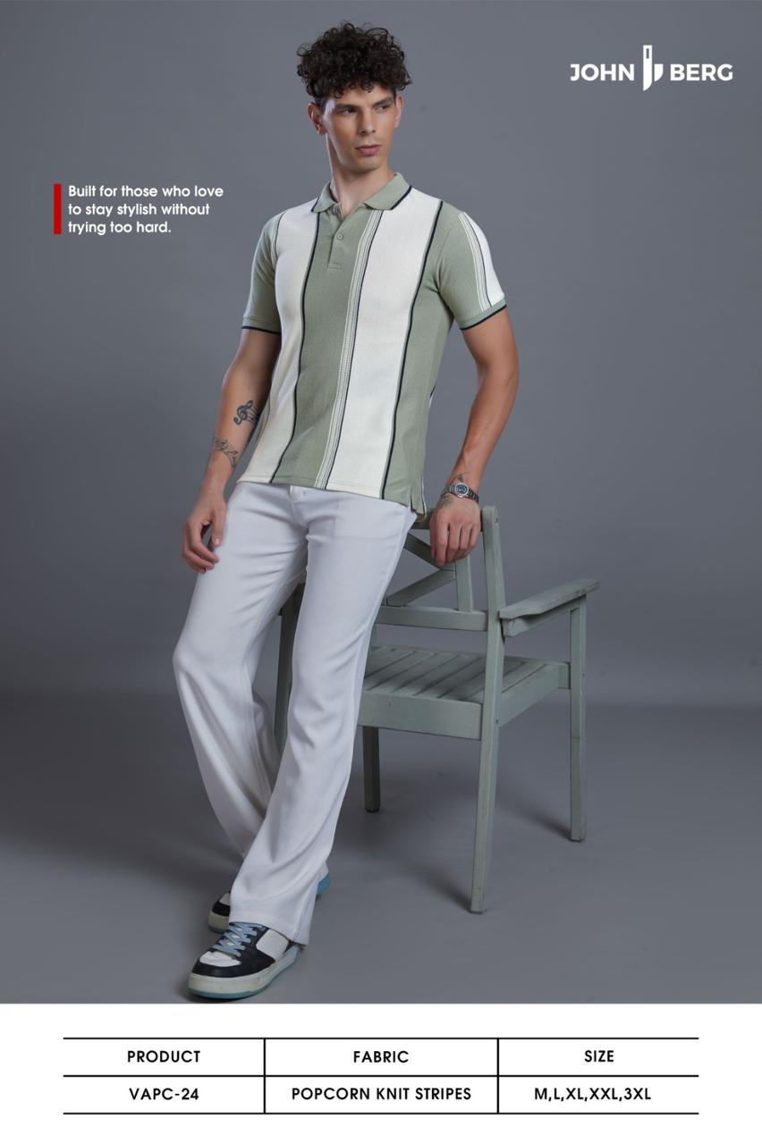 Vapc-24 John Berg Auto Stripes Mens Tshirts Supplier Gujarat