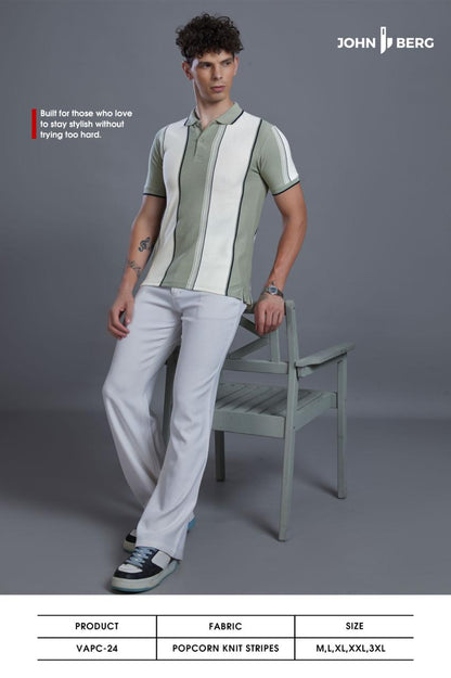 Vapc-24 John Berg Auto Stripes Mens Tshirts Supplier Gujarat