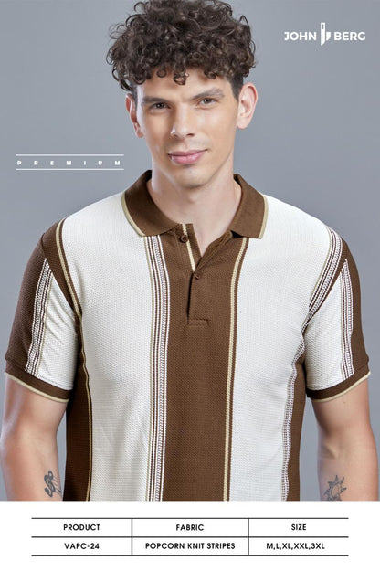 Vapc-24 John Berg Auto Stripes Mens Tshirts Supplier Gujarat