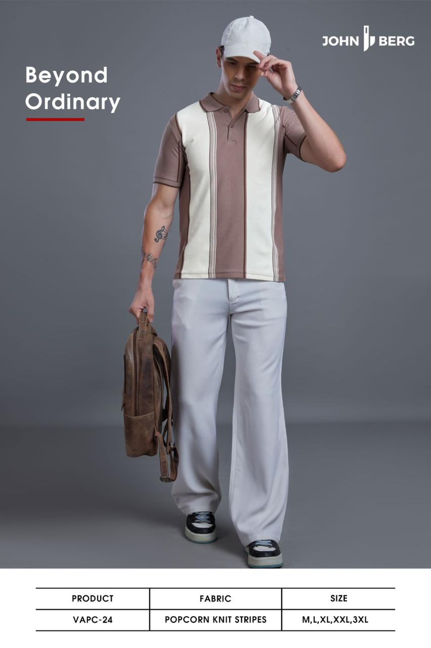 Vapc-24 John Berg Auto Stripes Mens Tshirts Supplier Gujarat