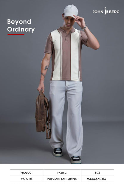 Vapc-24 John Berg Auto Stripes Mens Tshirts Supplier Gujarat