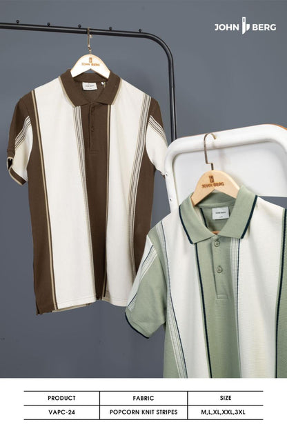 Vapc-24 John Berg Auto Stripes Mens Tshirts Supplier Gujarat