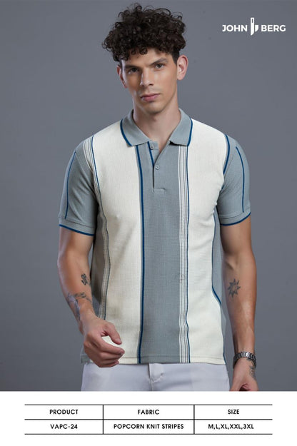 Vapc-24 John Berg Auto Stripes Mens Tshirts Supplier Gujarat