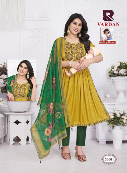 Vardan Feeding Raashi Rayon Dobby Readymade Pant Style Suits Wholesaler India