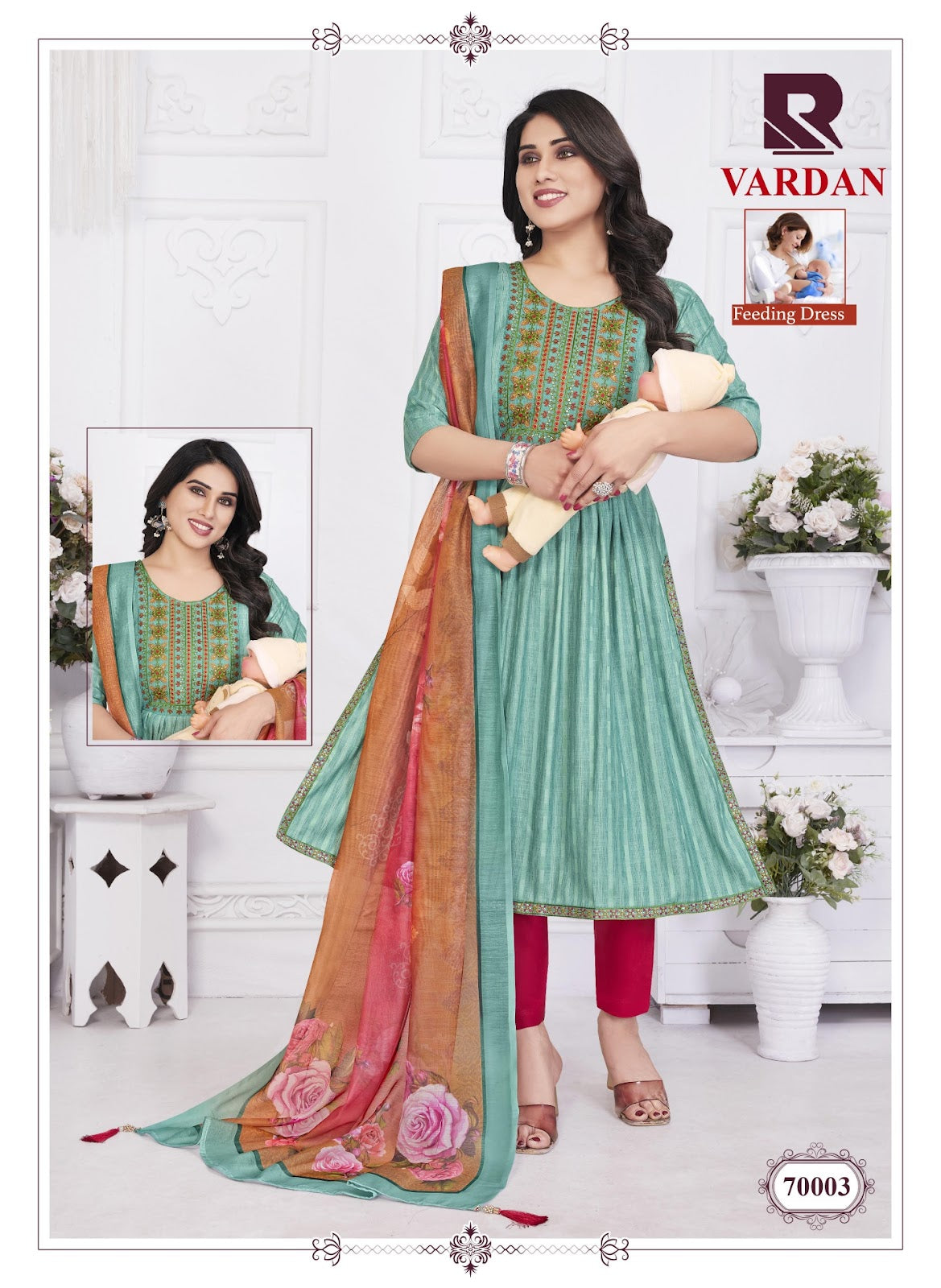 Vardan Feeding Raashi Rayon Dobby Readymade Pant Style Suits Wholesaler India