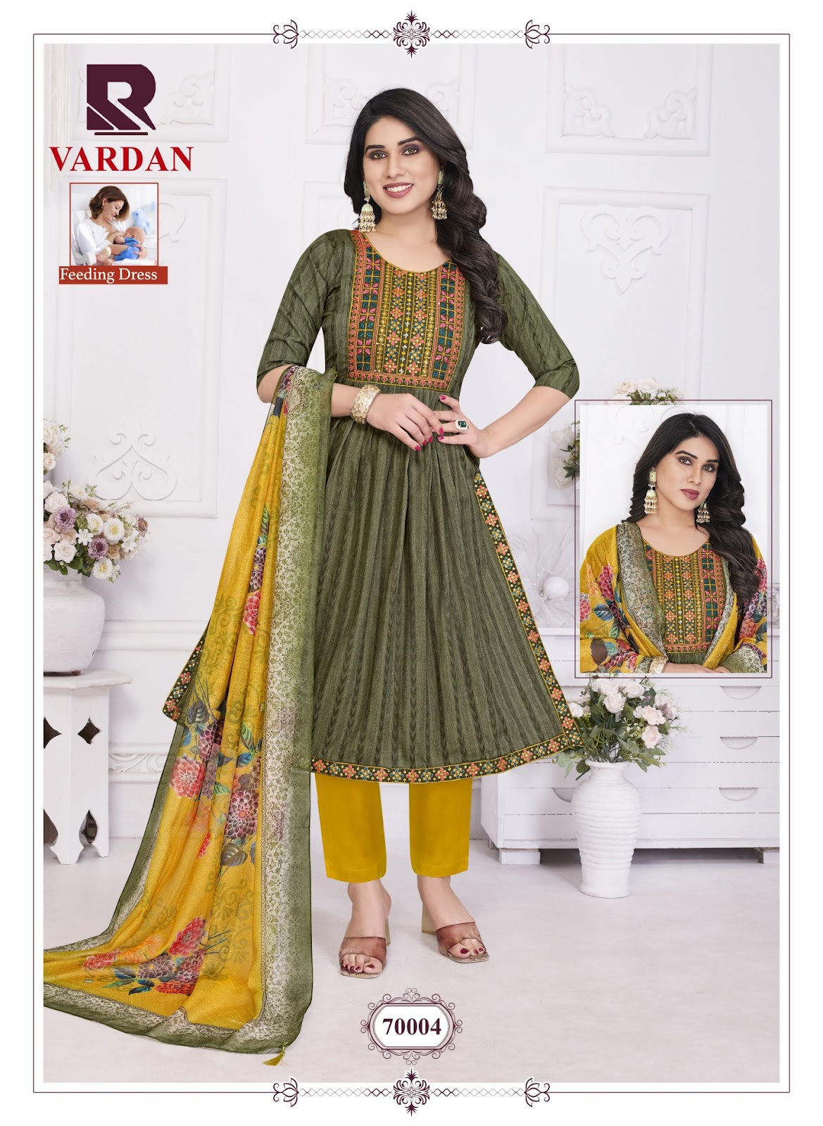 Vardan Feeding Raashi Rayon Dobby Readymade Pant Style Suits Wholesaler India